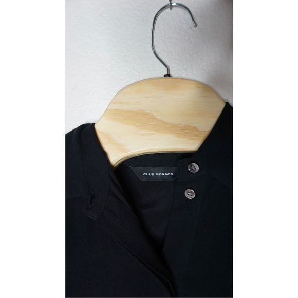 Club Monaco Sz S/M Bruksyde Black Sheer Lightweight Lon Sleeve Dress - Picture 5 of 6